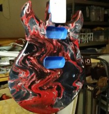 Second view of cast resin guitar