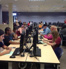 Students in the Math Foundations Center
