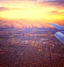 Haboob from the air over Phoenix, Arizona