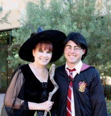 Christina Steffen with Zane Ioli as Harry Potter. 