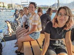 Students on a day excursion in France