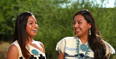 Two American Indian students