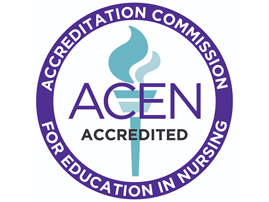 Torch seal with text ACEN Accredited.