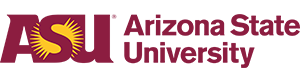 Arizona State University logo.
