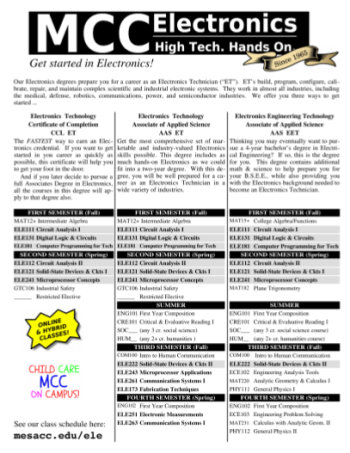 Electronics Program Brochure (PDF, printable)