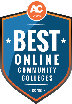 Best Online Community Colleges Badge