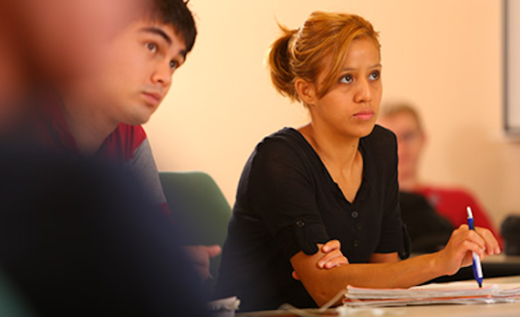 two students in class