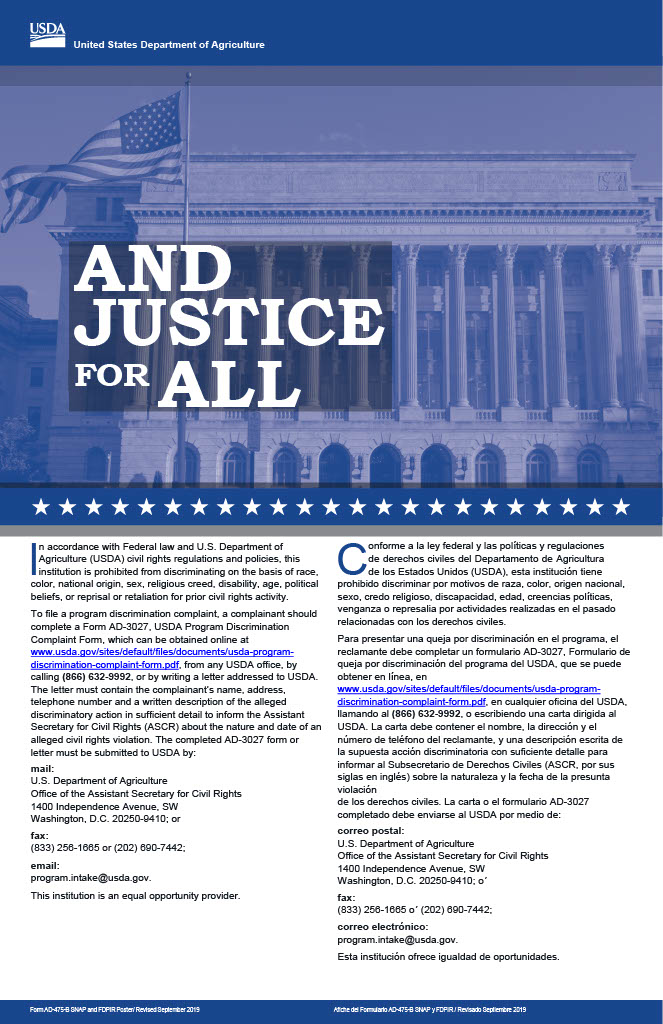USDA And Justice For All Poster