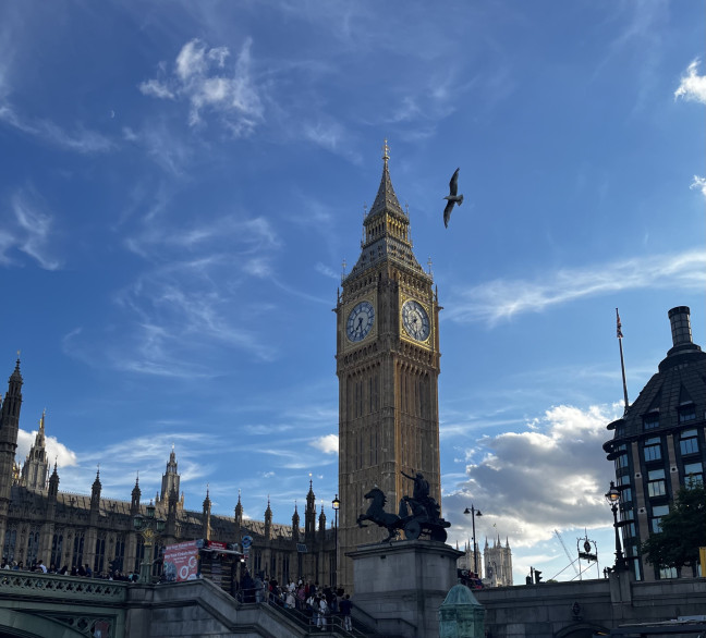 Landscape photo of Big Ben in London.