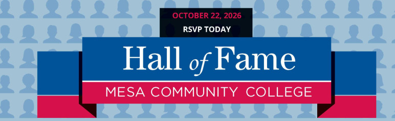 hall of fame banner with text that says RSVP today