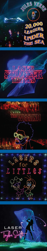 Images of laser light shows