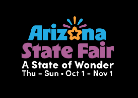 Logo of AZ State Fair with dates of operations running