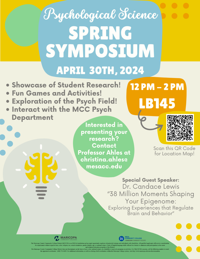 2024 Spring Symposium April 14th 12pm - 2pm LB145