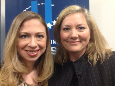 Chelsea Clinton with Alumna Kathleen Stefanik
