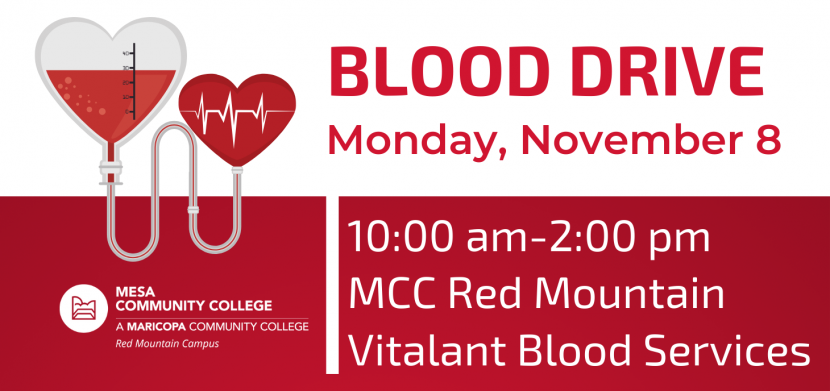 Blood Drive, Monday, November 8th, 10 am - 2 pm