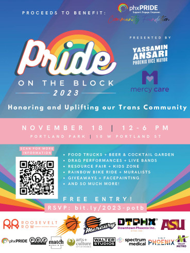 Pride on the Block Flyer Nov 2023