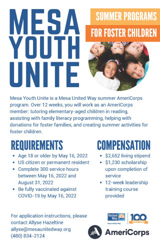 Mesa United Way Flyer summer program