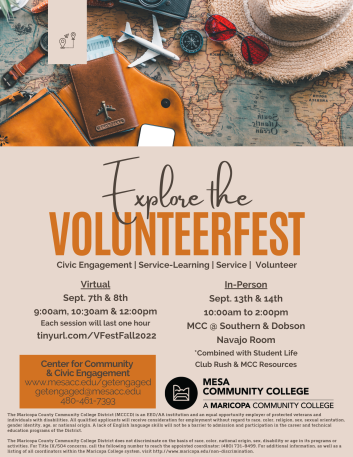 Volunteerfest September 2022 flyer