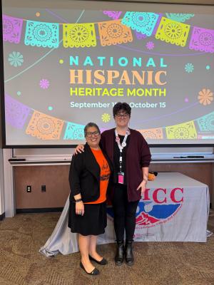 Hispanic Heritage Month Keynote Speaker Deanna Villaneuva-Saucedo with Sen Whittemore