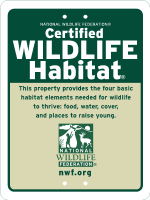 Certified Wildlife Habitat Logo and recognition for MCC Red Mountain