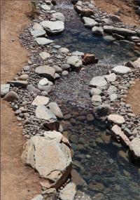 A&nbsp;cienega is a&nbsp;spring&nbsp;that is usually a wet,&nbsp;marshy&nbsp;area at the foot of a mountain, in a&nbsp;canyon, or on the edge of a grassland where&nbsp;groundwater&nbsp;bubbles to the surface. Often, a cienega does not drain into a stream, but evaporates, forming a small&nbsp;playa. Because evaporation usually causes the water to be&nbsp;alkaline, vegetation around a cienega commonly includes&nbsp;halophytes, including many unusual, rare, and endangered species of plants and animals.&nbsp; *Source: Wikipedia https://en.wikipedia.org/wiki/Cienega