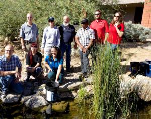 Students and staff posing in Cienega