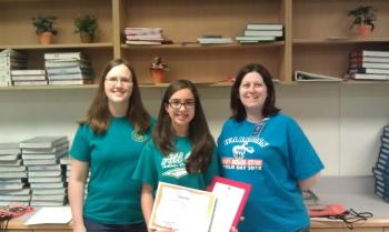 Left to right – Mrs. Michelle Luttrell, Faith Manion, Mrs. Michelle Baker