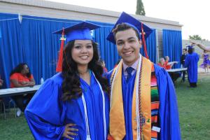 Graduates with gowns