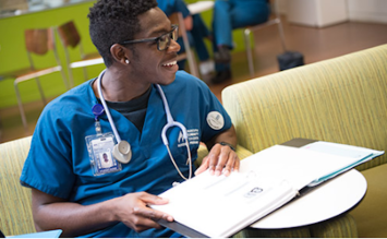 nursing student studying