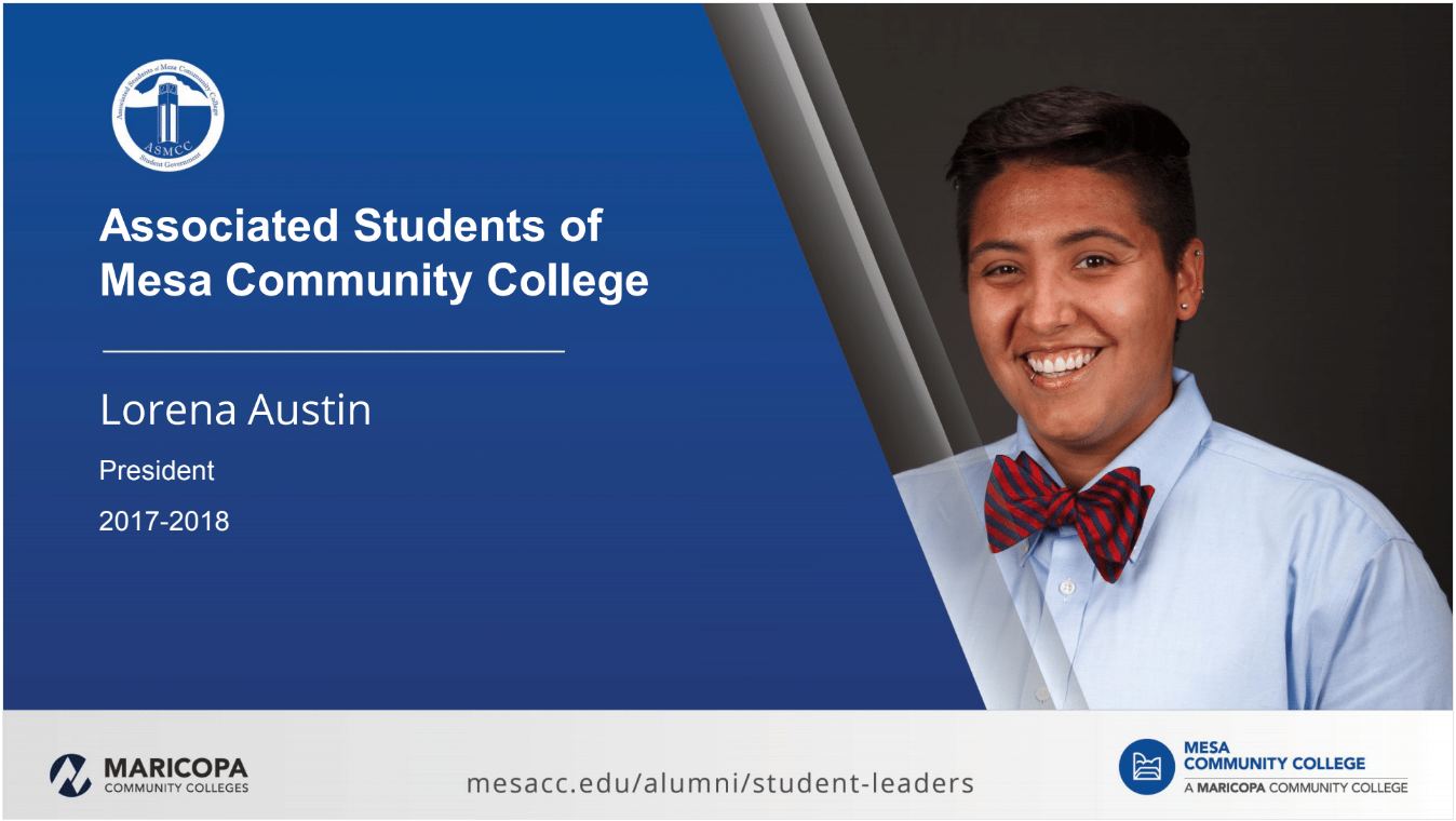 MCC’s current student body president, Lorena Austin, is featured in the new digital display. MCC’s current student body president, Lorena Austin, is featured in the new digital display.