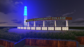 Rendering of the new monument sign at Southern and Dobson.