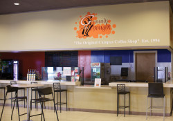 Dining area and coffee shop of Kirk Student Center.