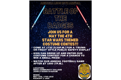 Star Wars costume contest May the 4th at Battle of the Badges