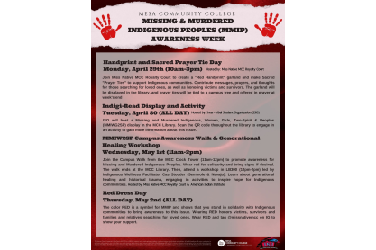 Missing and Murdered Indigenous Peoples (MMIP) Awareness Week