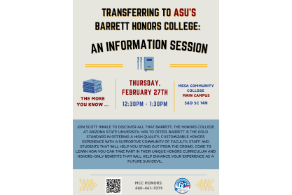 Transferring to ASU's Barrett Honors College: Information Session