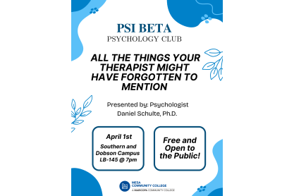 Psi Beta Evening Lecture