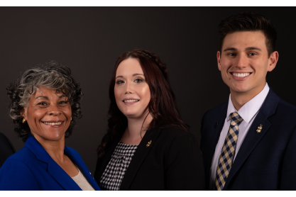 Rachael Mangini, Victoria Johnson and Zachary Zapata.