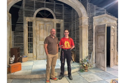 Mace Archer and Ransom Allen on the set of Appropriate.
