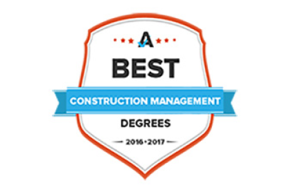Best Construction Management degrees badge 2016-2017
