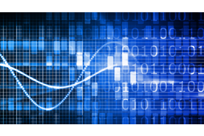 Graphic of binary code and lines.