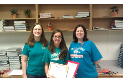 Left to right – Mrs. Michelle Luttrell, Faith Manion, Mrs. Michelle Baker