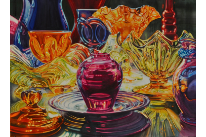 Fire and Ice watercolor by MCC faculty Cynthia Peterson-Fimea