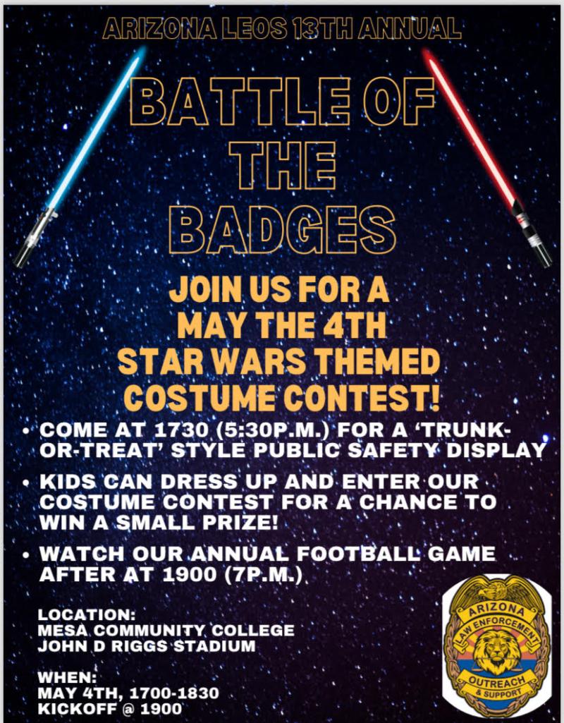 Star Wars costume contest May the 4th at Battle of the Badges
