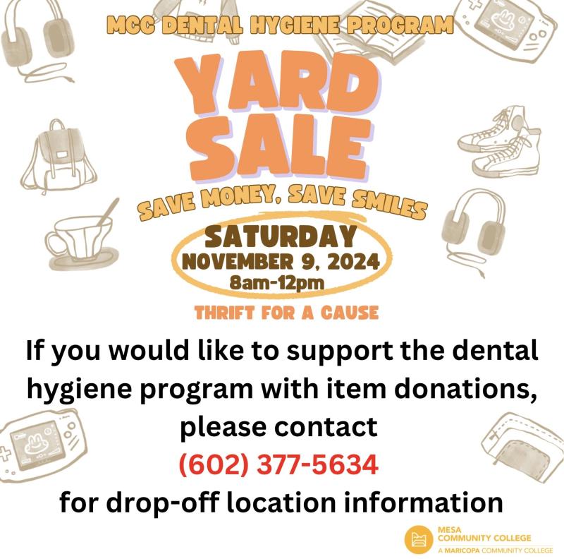 MCC Dental Hygiene Yard Sale