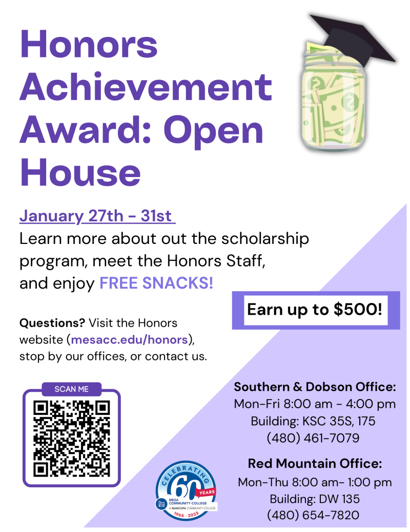 Honors Achievement Award: Open House