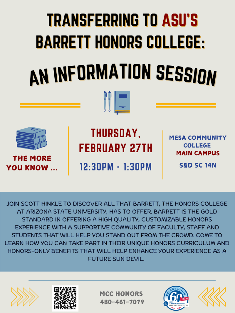 Transferring to ASU's Barrett Honors College: Information Session