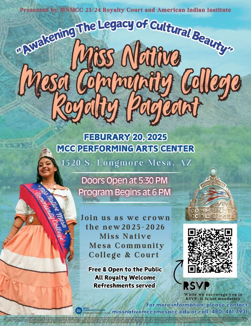 Miss Native Mesa Community College Royalty Pageant to Crown 2025-2026 Court
