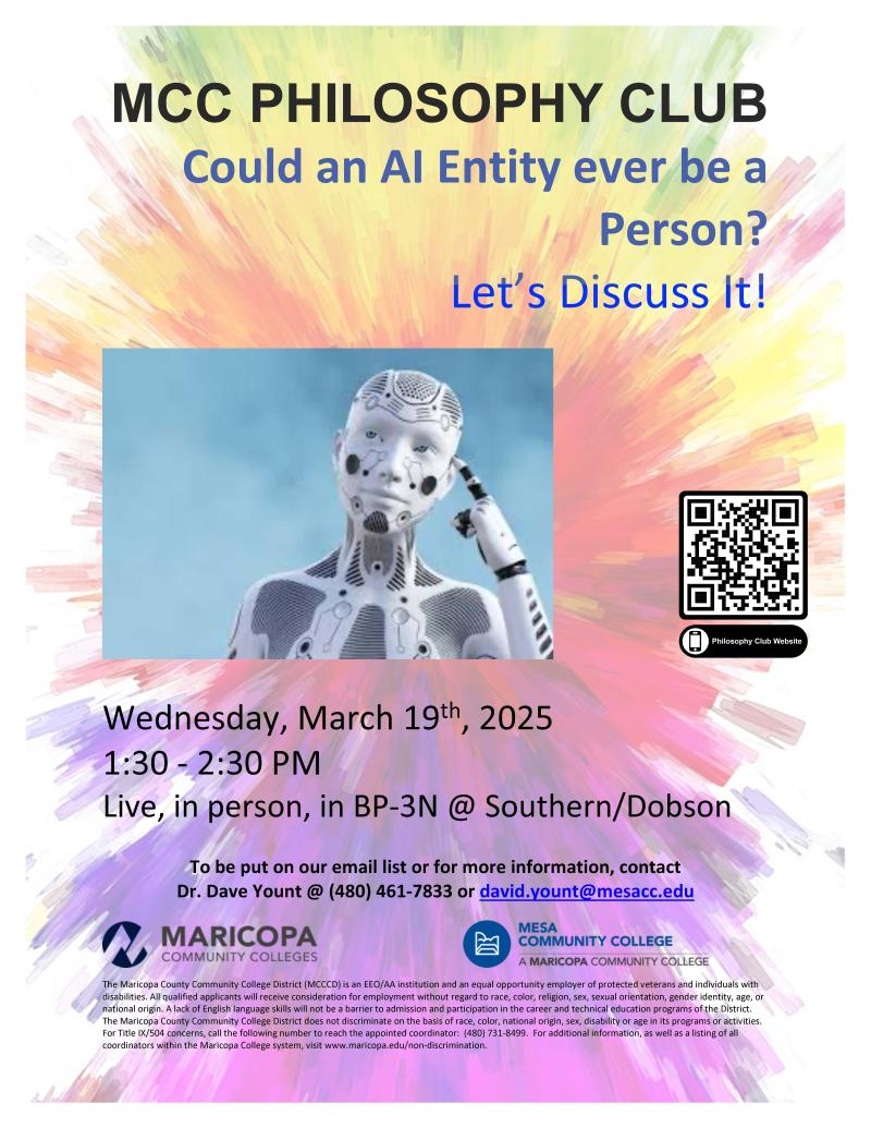 Philosophy Club: Could an AI Entity Ever Be a Person?