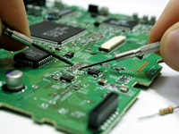 Motherboard with chip and tools