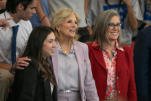 MCC student and Mesa College Promise student, First Lady Dr. Jill Biden and Arizona Governor Katie Hobbs. 
